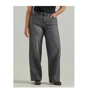 Lee petite Legendary Trouser Jean (Plus) Blurred Black Grey Size Size 16 womens